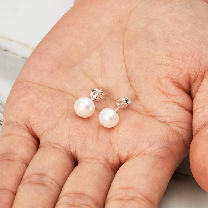 Silver Plated Freshwater Pearl Earrings