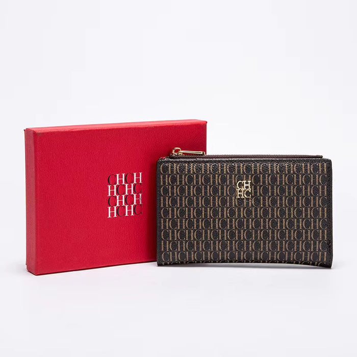 '-Women'S Cartoon Printing Long Wallet Retro Classic Wallet PVC Material Fashion Simple Large Capacity Bags