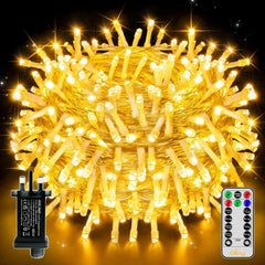 Fairy Lights Mains Powered 20M 200 LED Outdoor String Plug Remote