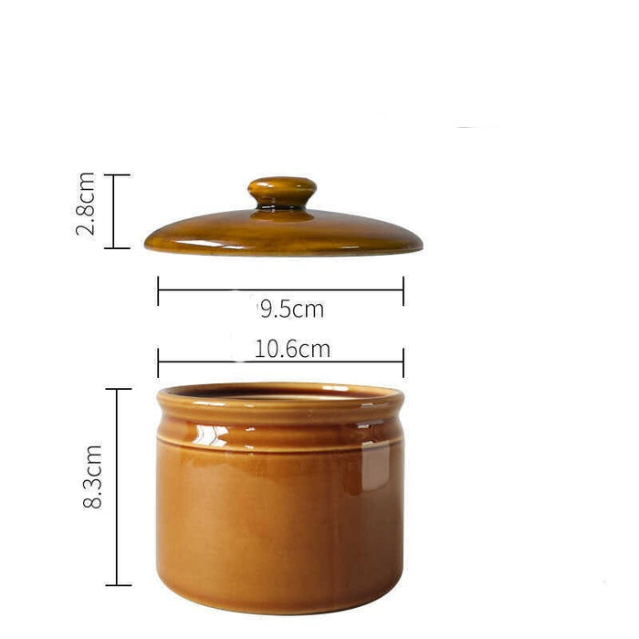 Retro Domestic Ceramic Seasoning Jar Kitchen