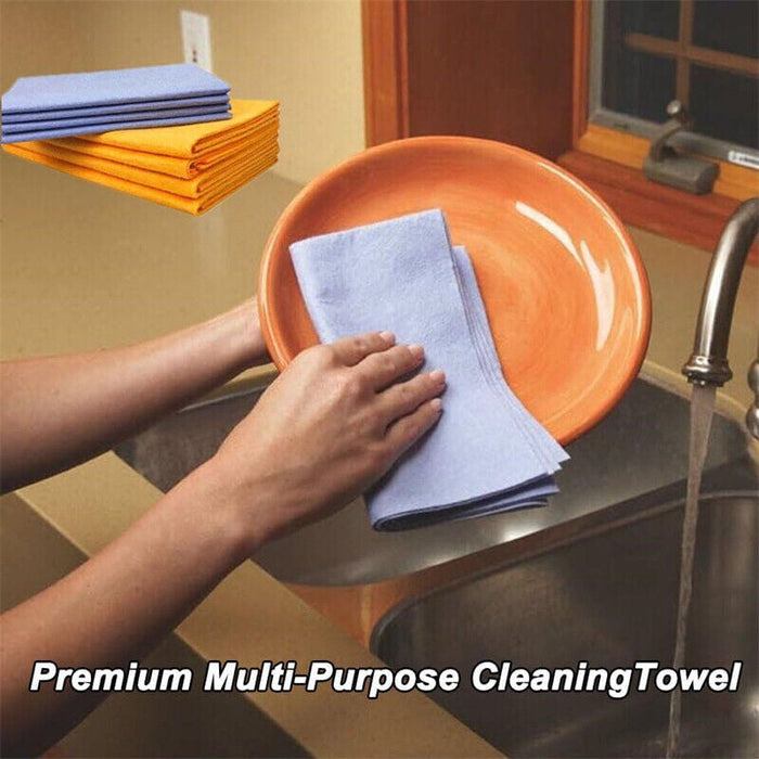 8PCS Absorbent Cleaning Multi-Purpose Cleaning Chamois Towel Cloth for Kitchen