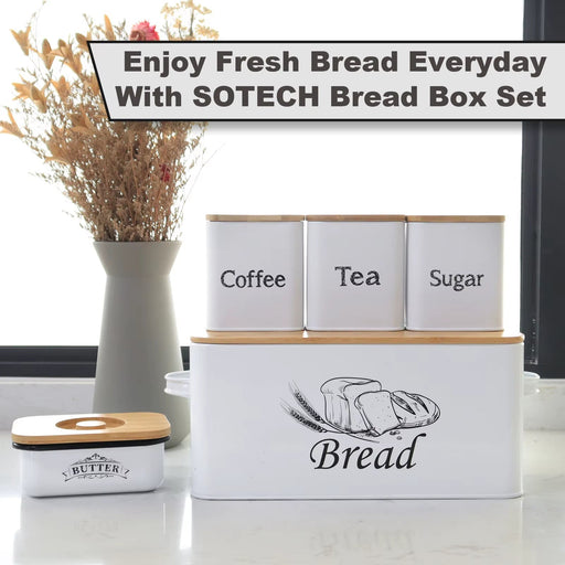 Side Held Bread Box&Storage Jar&Butter Box, Household Kitchen Storage Container, Food Container, Household Kitchen Organizer