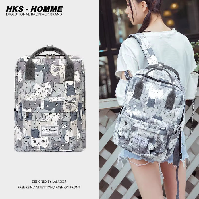 New Female Fashion Lady High Capacity Waterproof College Backpack Trendy Women Laptop School Bags Cute Girl Travel Book Bag Cool