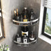 Bathroom Shelf Kitchen Storage Organizer Aluminum Alloy Shampoo Rack Shower Shelf Bathroom Accessories No Drill Shelf