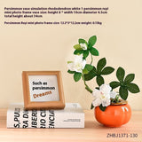 Orange Ceramic Small Vase Ornaments Living Room Flower Arrangement Hydroponic Plant Flowers Green Radish