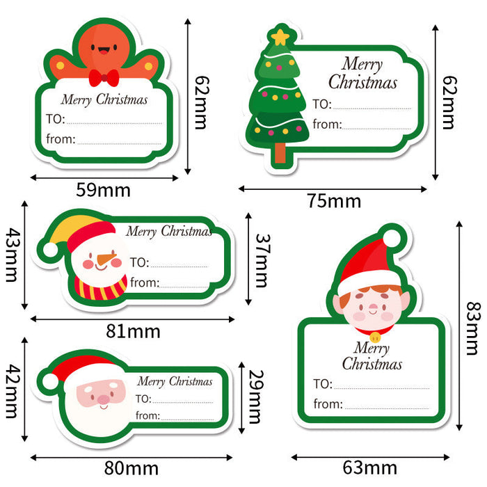 50 Stickers Christmas Warm Paste Paper Gift Box Packaging Sealing Paste