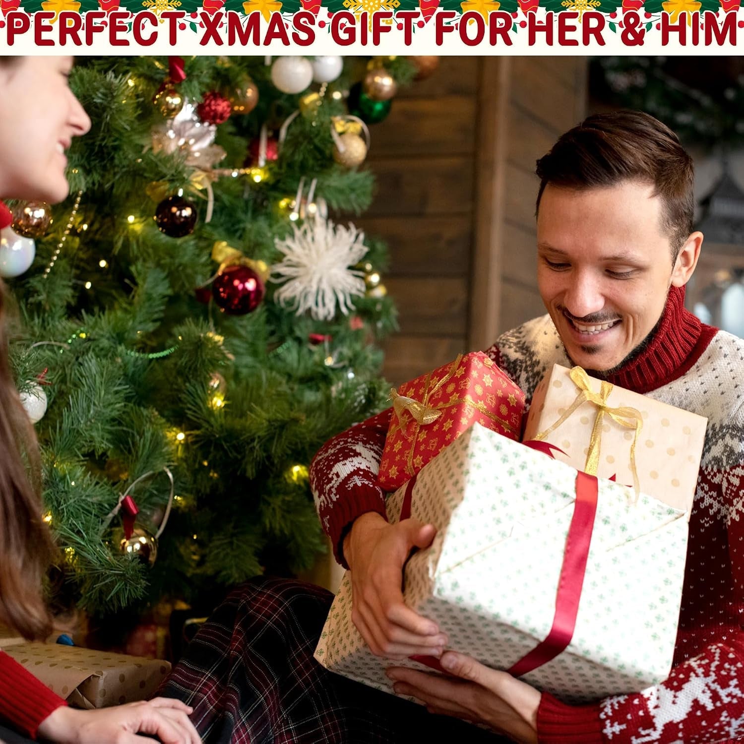 4 Pack Funny Christmas Chef Bib Aprons for Women Men Waterproof Ideal Gift
