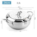 Japanese Style Deep Fryer Stainless Steel with Thermometer and Basket and Lid Kitchen Tempura Fry Pan Deep Fry Kitchenware