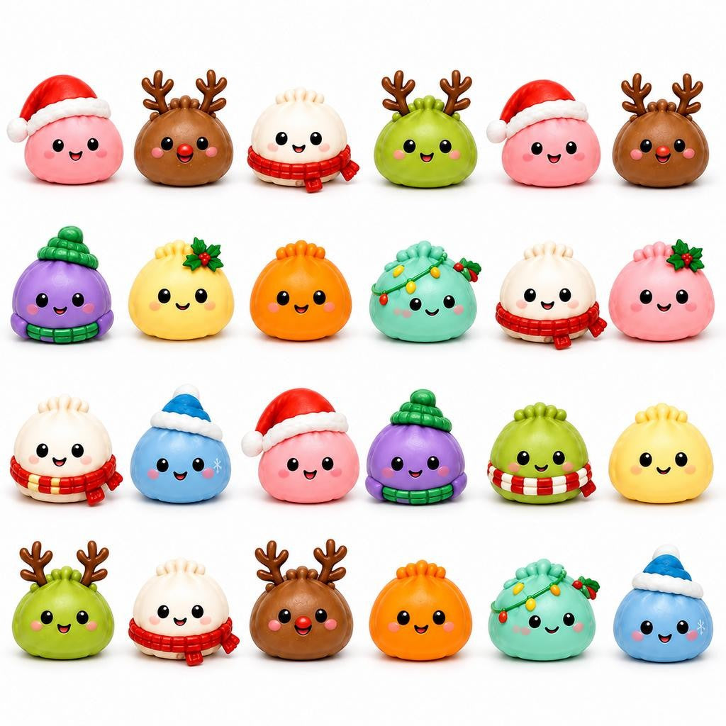 Christmas Advent Calendar 24 Day Dumpling Squishy Countdown 2026 for Adults Gift