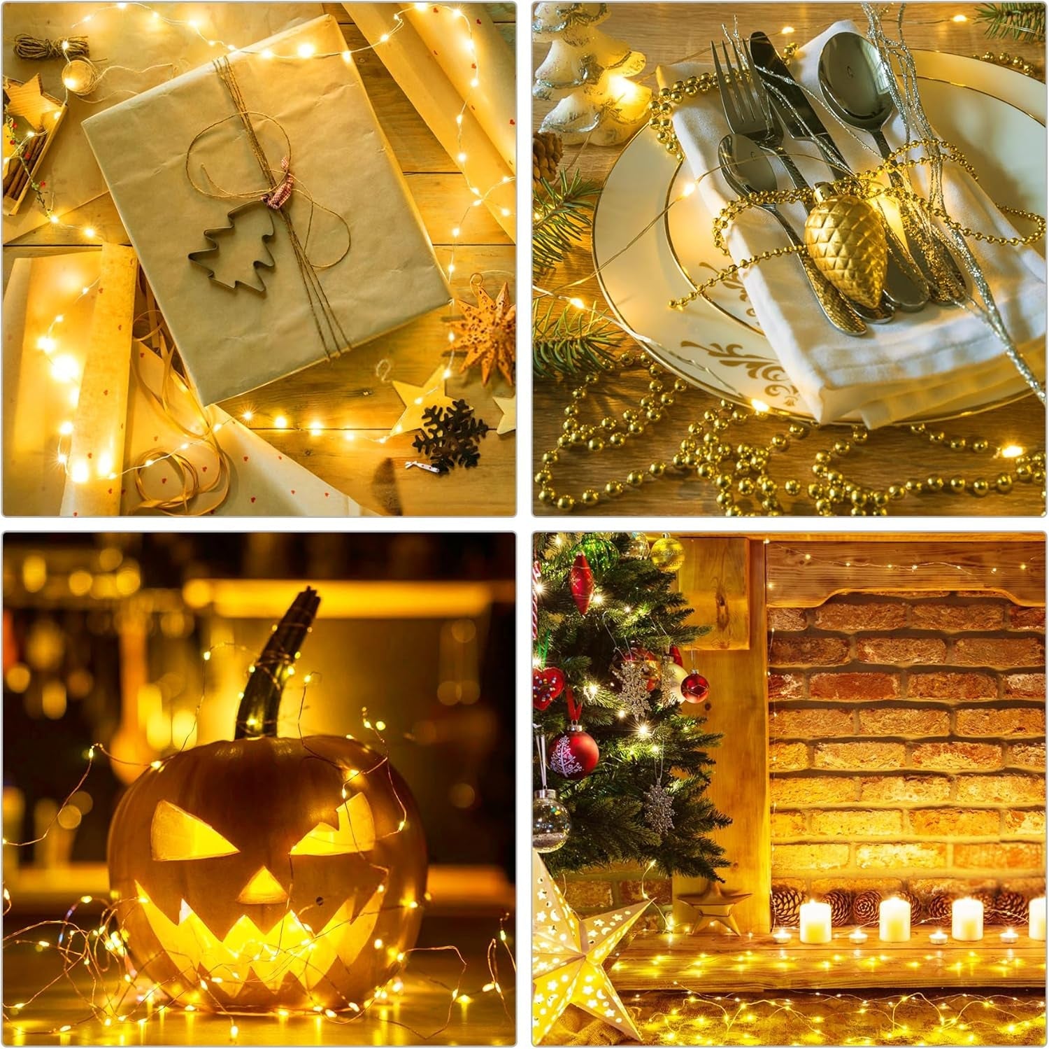 220LED Fairy Lights Mains Powerd with Remote & Timer(Warm White)