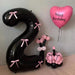 INS 32Inch Black Large Number Foil Balloons Figure Helium Balloon Birthday Decals Photo Props Birthday Party Decorations