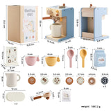 Baby Wooden Kitchen Pretend Play Toy Simulation Wooden Coffee Machine Baby Early Learning Educational Toys Child'S Holiday Gift