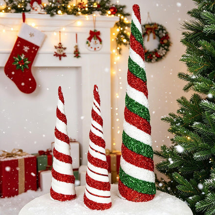Christmas Decorative Conical Tree Topper Plastic V-shaped Piece