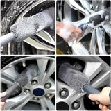 11Pcs Car Wash Cleaning Tools Kit, Car Cleaning Brush Set with Multi-Purpose Cleaning Cloths,Polishing Pad and Sponge,Tyre Brush,Soft Car Detailing Brush Set for Cleaning Wheels,Interior&Exterior