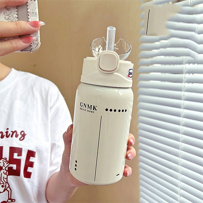 Simple Insulated Water Bottle With A Straw For Girls
