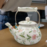 Enamel Tea Kettle Juice Water Jug Heat Resistant Multifunctional Coffee Pot Water Kettle for Party Office Home Kitchen Tea