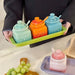 French Seasoning Salt Can Set Kitchen Ceramic Jars Gradual Change Color Household Seasoning Box Bottles with Spoon