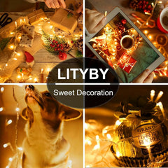 Fairy Lights Plug in Waterproof,120Led String Lights Main Powered