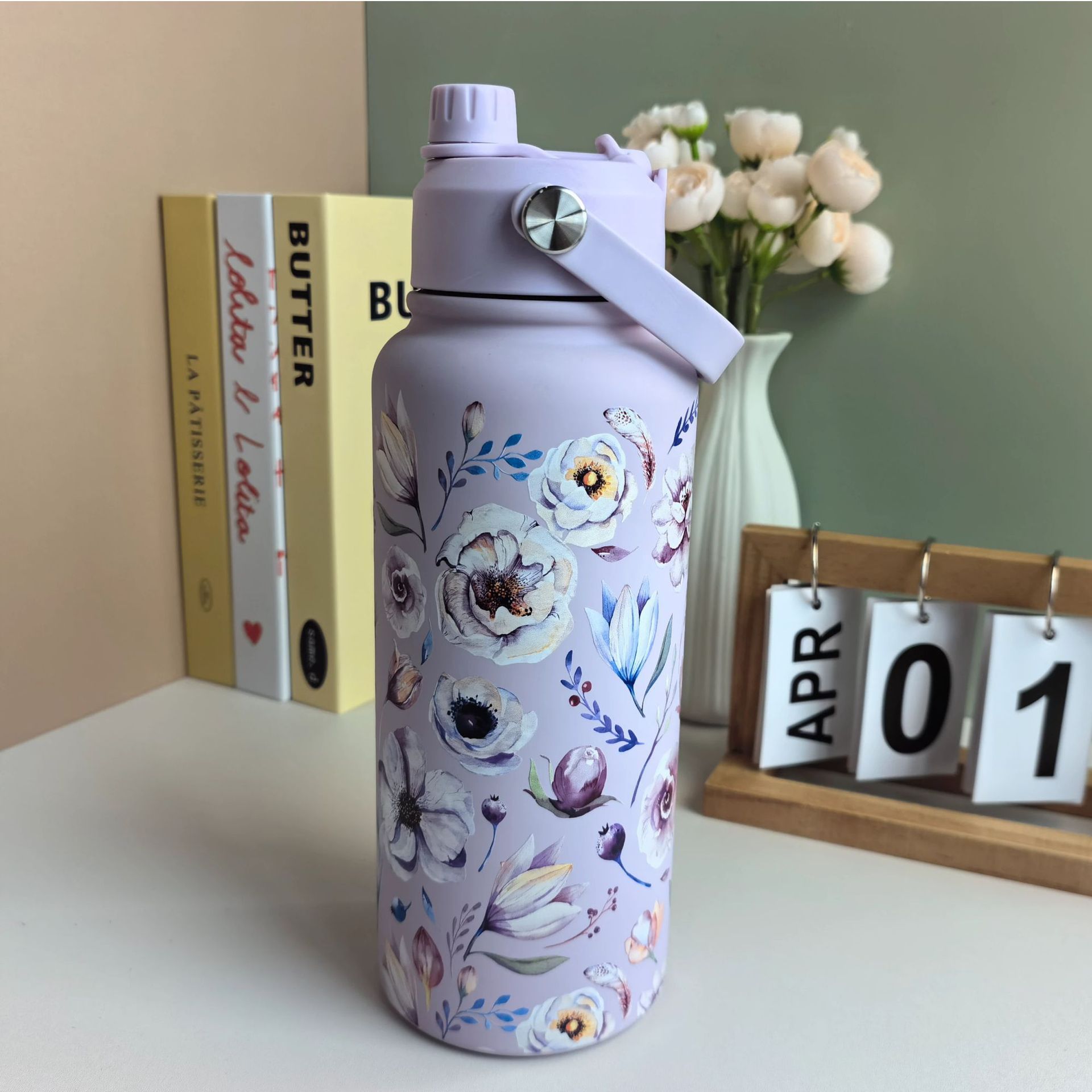 New Large-capacity Thickened 304 Stainless Steel Water Bottle For Home Use