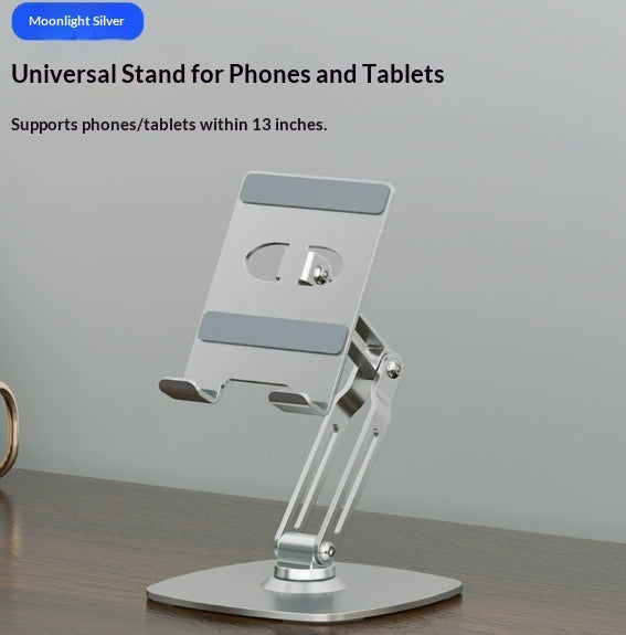 Rotating Phone Stand Desktop Metal Bedside Tablet Holder