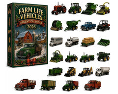 Farm Life Vehicles Advent Calendar 2026,24-Day 2D Acrylic Agricultural Machines