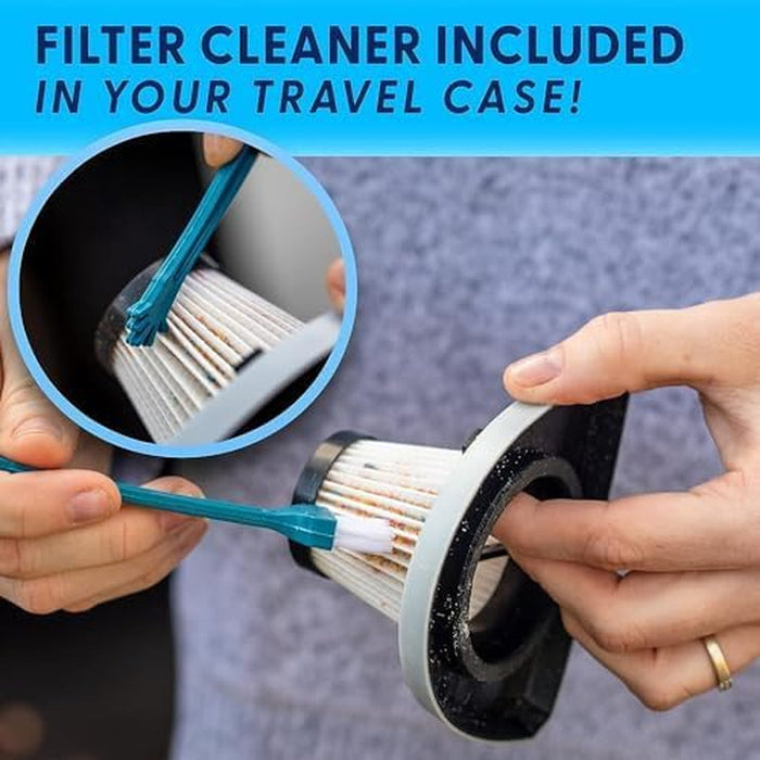 Car Vacuum Cleaner Handheld - Portable Handheld Mini Car Hoover W/ 16Ft Cord, Bag, & Attachments - Small Cleaning Kit, RV, Boats, Travel - Car Accessories for Men and Women (Black)