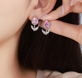 Atmosphere Retro Simple Sweet Tulip Flower Stud Earrings