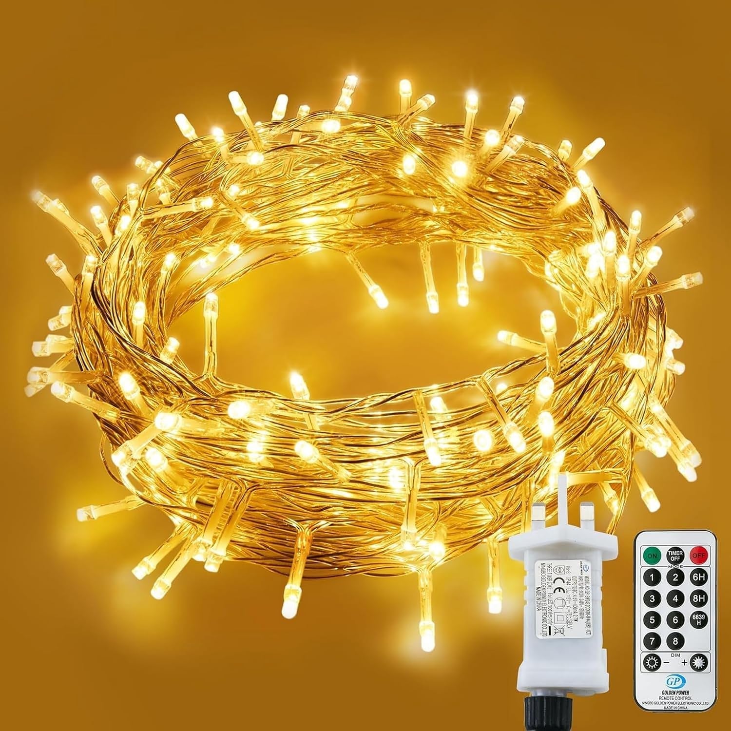 Fairy Lights Plug in Waterproof,120Led String Lights Main Powered