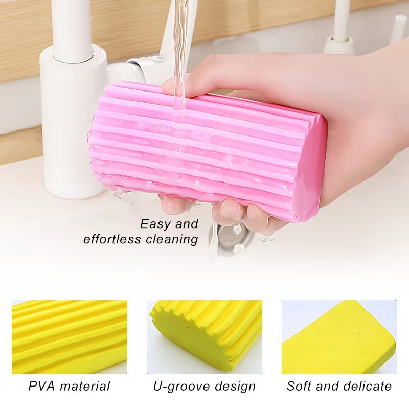 Magical Dust Cleaning Sponges Pva Sponge Damp Clean Duster for Cleaning Blinds Glass Baseboards Vents Railings Mirrors Window