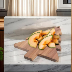 Wooden Christmas Tree Chopping Board, 38X24X1.3Cm Christmas Tree Shaped Cheese Board, Multi-Functional Food Serving Tray Cutting Boards, Kitchen C-Hristmas Decoration for Cheese Sushi Bread