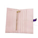 Women'S Fashion Elegant PU Leather Long Wallet Colorful Stripe Stitching Zipper Pocket Card Holder, Bifold