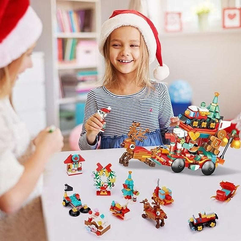 XMAS Advent Calendar Building Blocks Toy Mini Builds