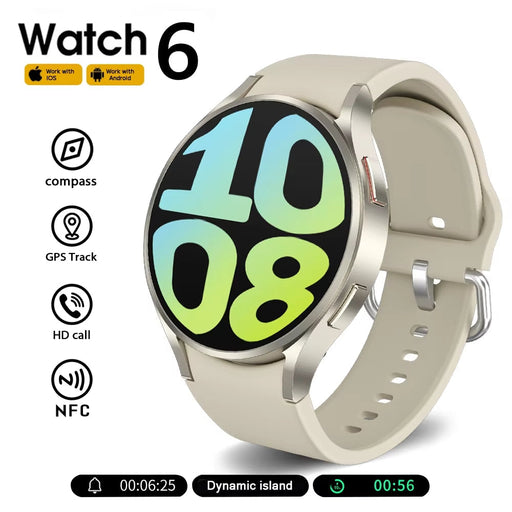 New for Samsung Galaxy Watch 6 Classic Smartwatch Men AMOLED HD Screen Voice Assistant Bluetooth Call NFC Smart Watch for Women