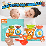 Baby Bath Toys, Bear Bathtub Toy for Toddlers 1-3, Kids Water Toys for Waterfall Shower Toys Game, Bath Time Baby Toy for 1 2 3+ Year Old Boy Girl Toddler Gift Toys Set