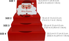 Pack of 12 Christmas Gift Boxes with Ribbon Closure 22.5X17X5 Cm