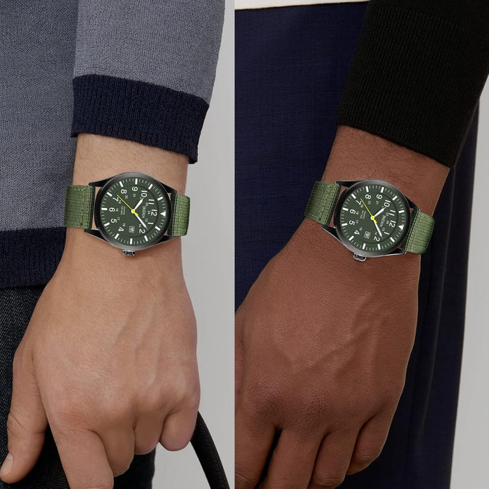Mens Watches Military Watches for Men Analogue Quartz Waterproof Wrist Watches for Men Date Display Nylon Army Tactical Sports Minimalist Watches