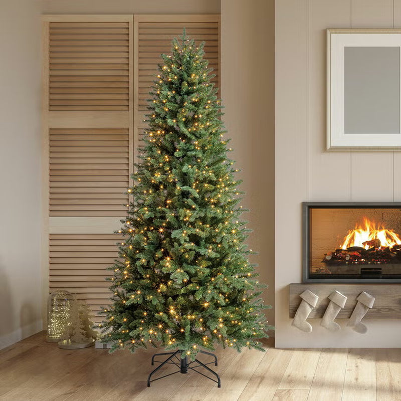 6.5Ft (1.9M) Pre-Lit Blue Hill Micro Dot Artificial Christmas Tree with 700 Colour Changing Micro LED Lights