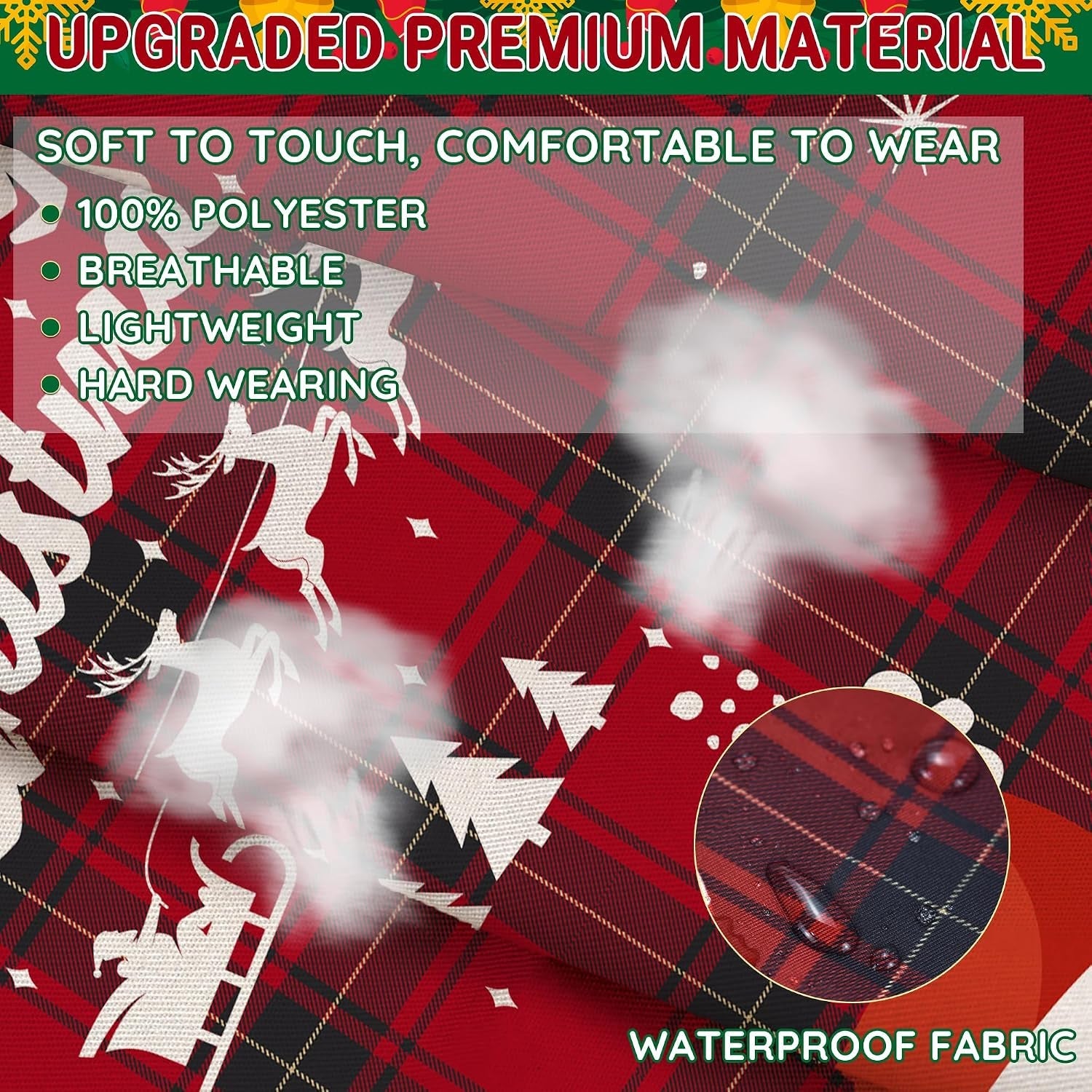 4 Pack Funny Christmas Chef Bib Aprons for Women Men Waterproof Ideal Gift