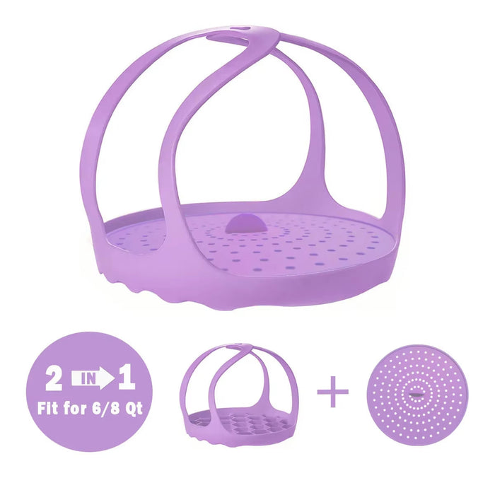 JOIE Silicone Sling Lifter Kitchen Accessories Insulated Pad Food Grade Bakeware Sling Lifter Steamer Egg Drain Rack 6Qt /8Qt