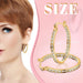 Diamond Hoop Earrings for Women Glitter Rhinestone round Earrings Crystal Hoop Earrings Loop Earrings for Women Cute Luxury Hoop Bling Earrings for Women