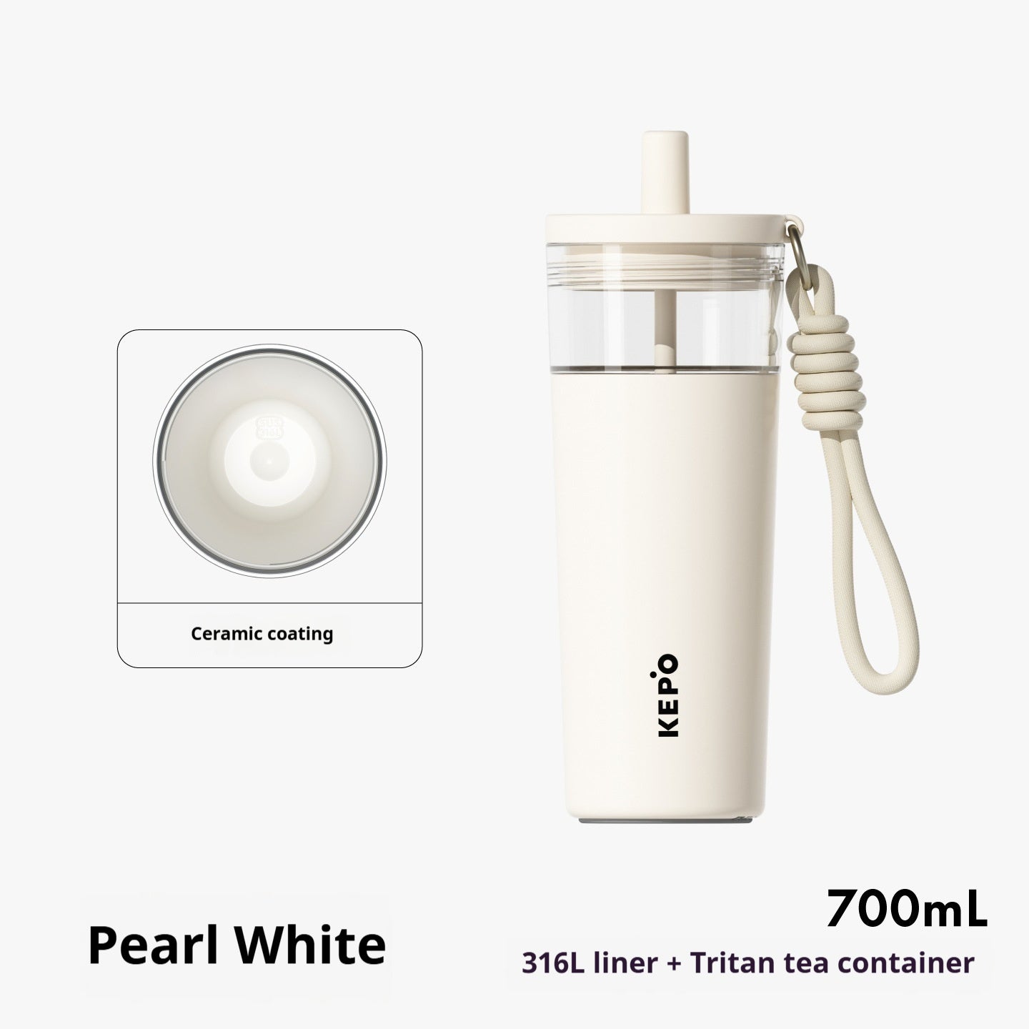 Large-capacity Insulated Cup With Tea-water Separation
