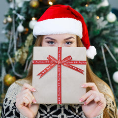 2 Rolls 43 Yard Merry Christmas Grosgrain Wrapping Rope with Snowflake Pattern for Christmas Favor Party DIY Crafts Package Decor (White Font)