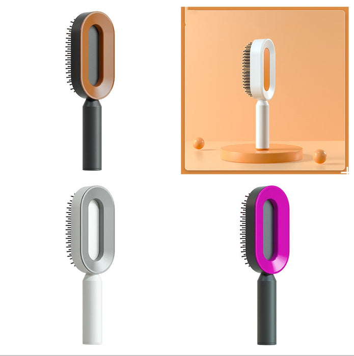 Self Cleaning Massage Scalp Comb Anti-Static Hairbrush