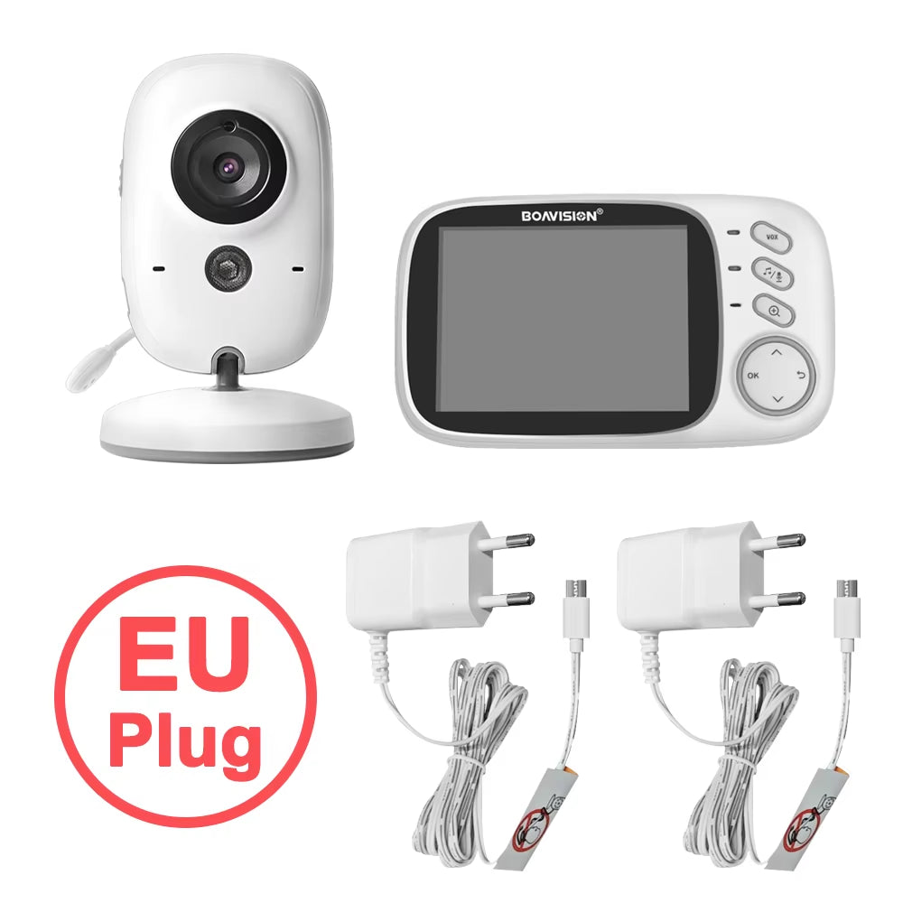 VB603 Video Baby Monitor 2.4G Wireless with 3.2 Inches LCD 2 Way Audio Talk Night Vision Surveillance Security Camera Babysitter