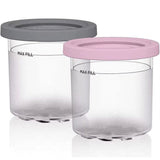 2/4Pcs Ice Cream Pints Cups for NINJA- CREAMI Nc300S Series Ice Cream Maker Replacements Storage Jar with Sealing Lids
