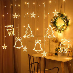 Christmas Fairy Lights with Christmas Pattern 8 Modes 138 LED 1PC