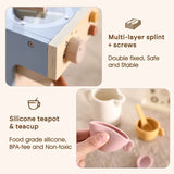 Baby Wooden Kitchen Pretend Play Toy Simulation Wooden Coffee Machine Baby Early Learning Educational Toys Child'S Holiday Gift