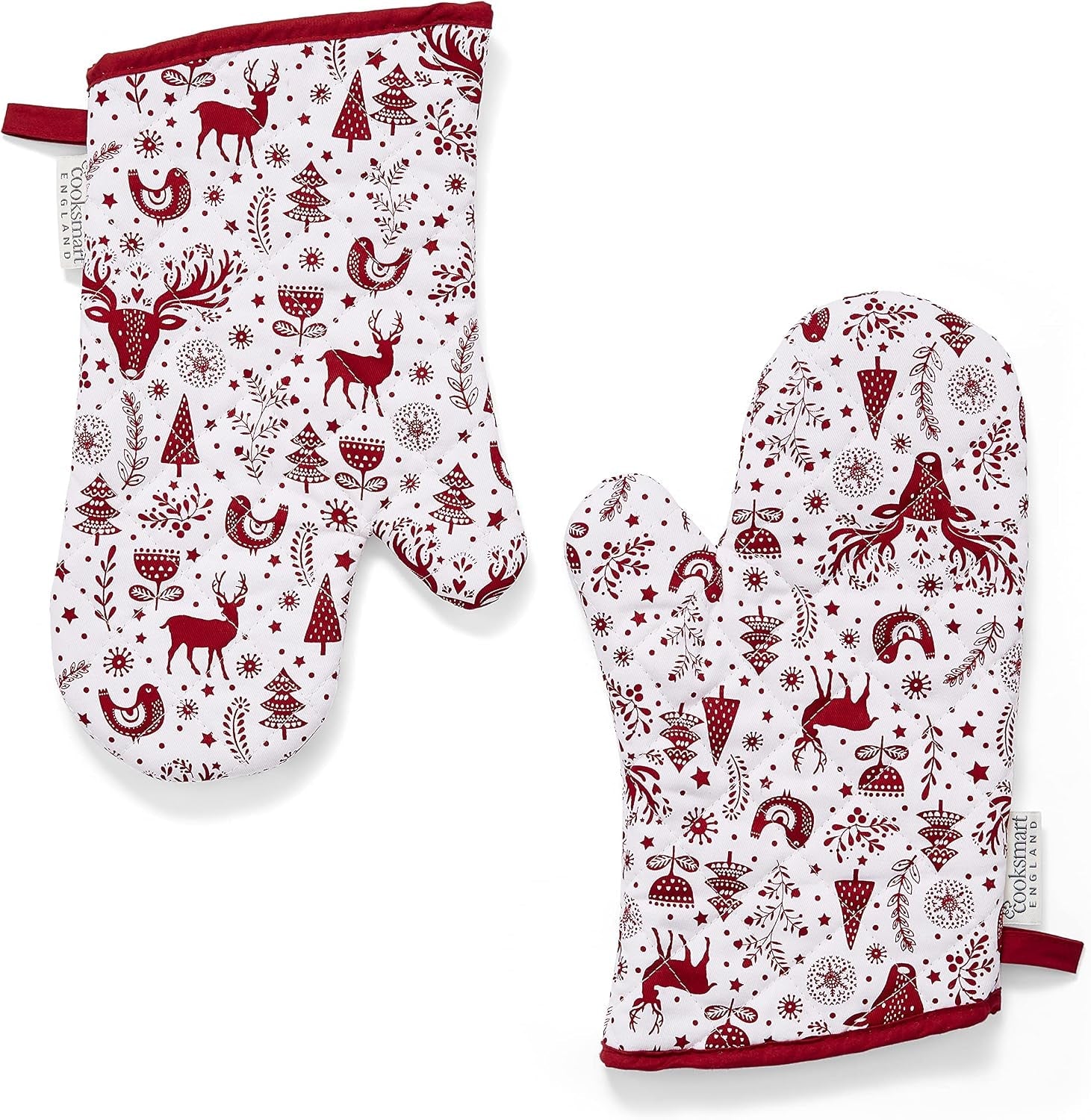 a Nordic Christmas Gauntlet Oven Glove