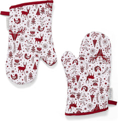 a Nordic Christmas Gauntlet Oven Glove