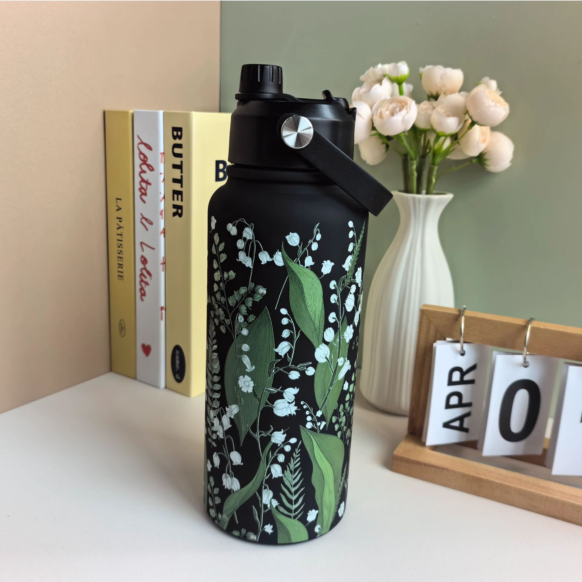 New Large-capacity Thickened 304 Stainless Steel Water Bottle For Home Use
